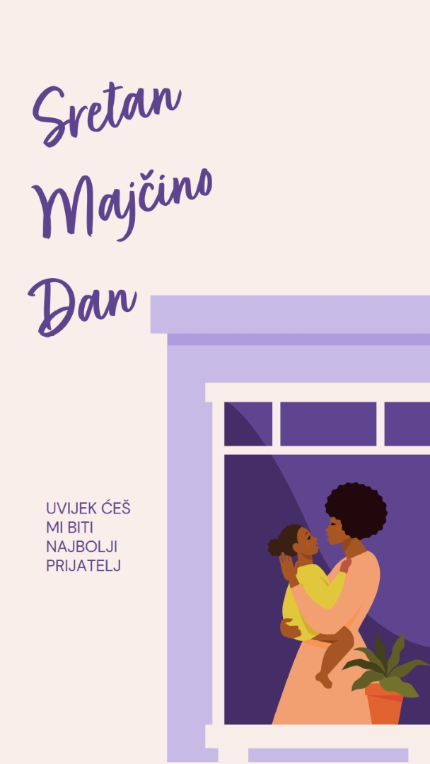 Moja majka, moja najbolja prijateljica gray modern,clean,illustrative,cursive,graphical,offset