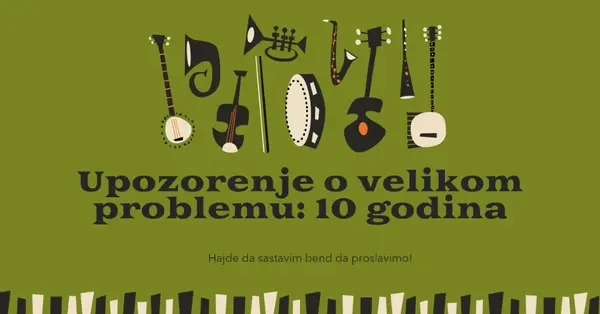 Upozorenje o velikom problemu green retro,graphic,music