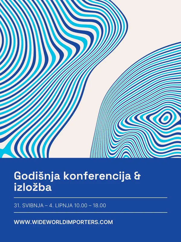 Podebljani poster geometrijskog događaja blue abstract,artistic,modern,waves