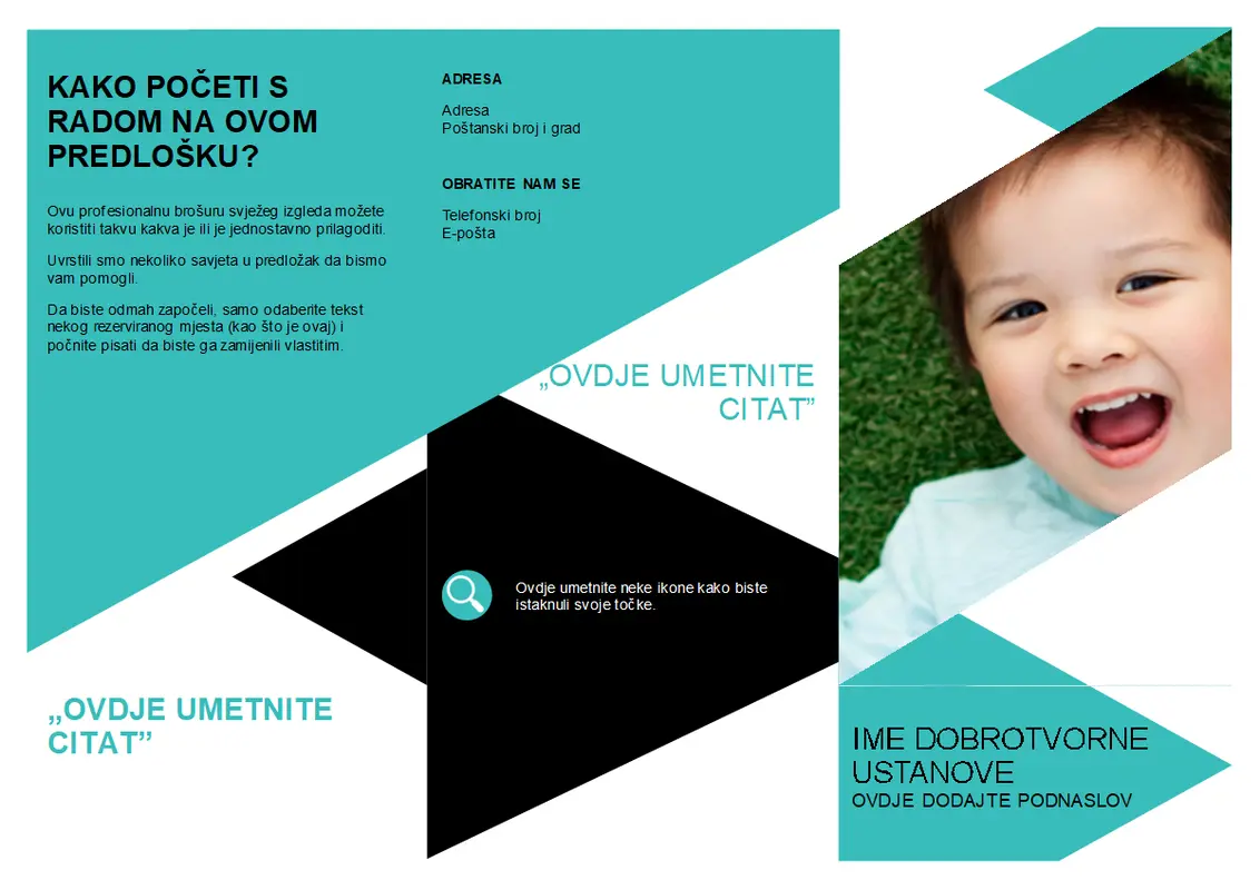 Brošura za neprofitne ustanove modern-geometric
