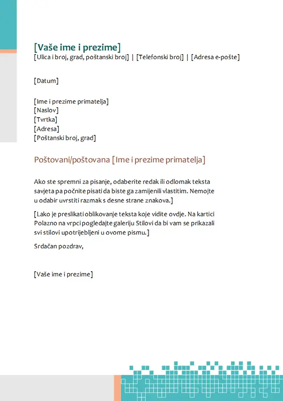 Minimalističko tehničko zaglavlje modern-simple