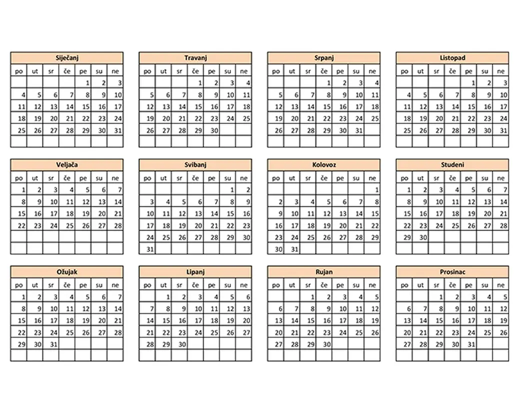 Autor kalendara (bilo koje godine)