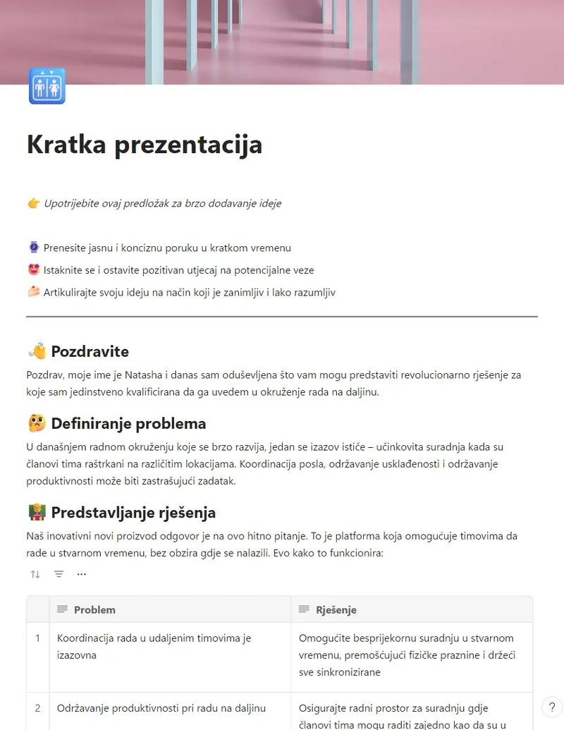 Kratka prezentacija