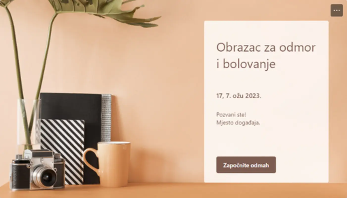 Obrazac za odmor i bolovanje brown modern simple