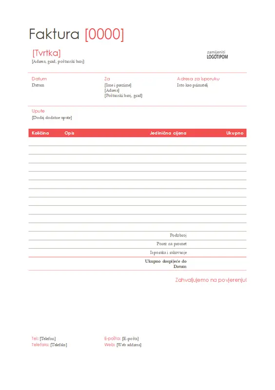 Faktura modern-simple