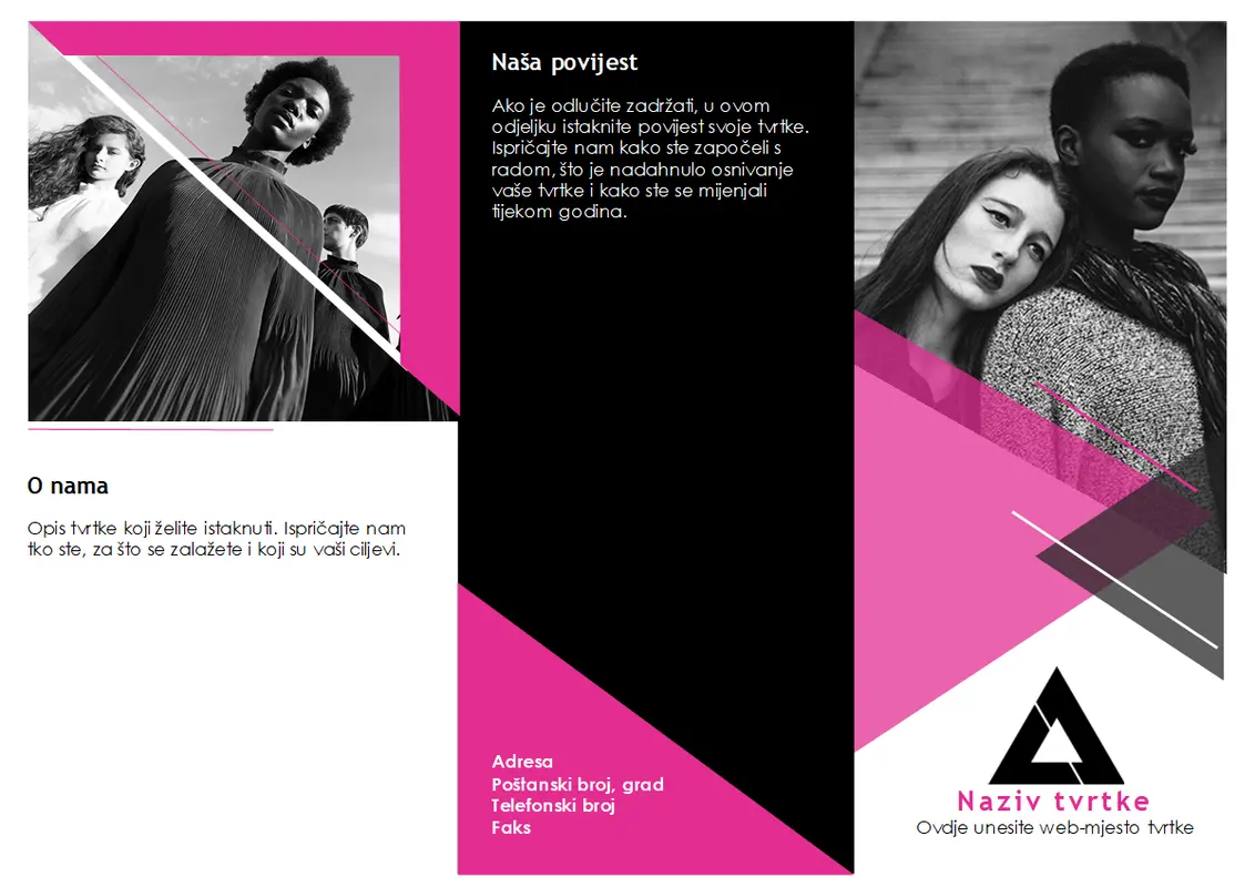 Modna brošura modern-geometric