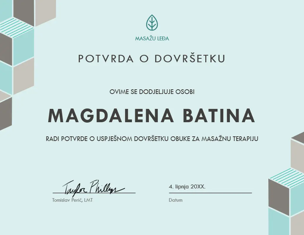 Potvrda o dovršetku modern-geometric