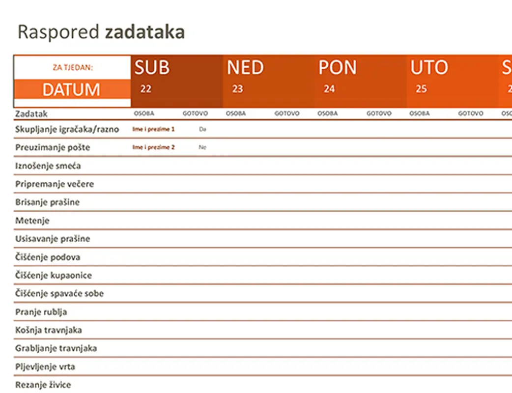 Raspored zadataka