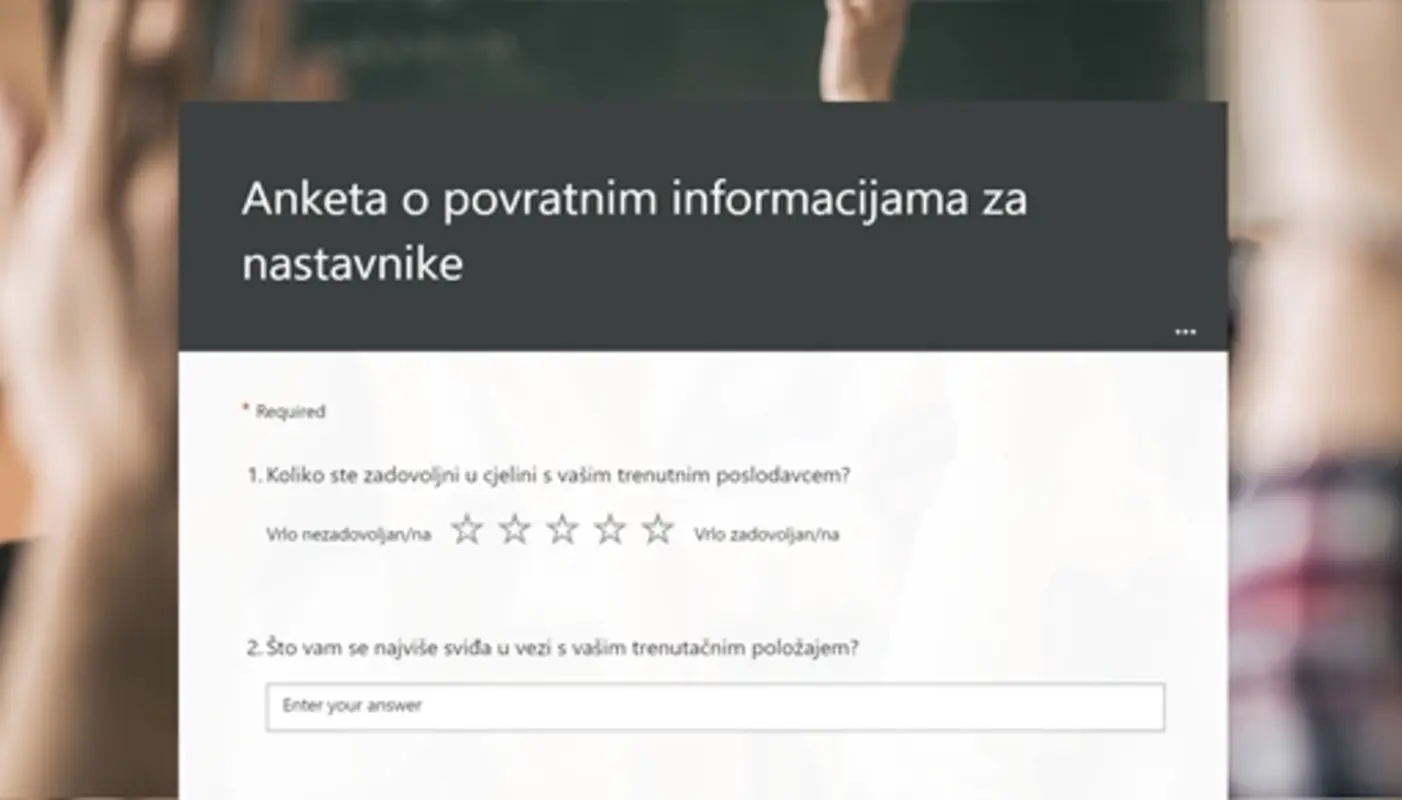 Anketa o povratnim informacijama za nastavnike brown modern simple