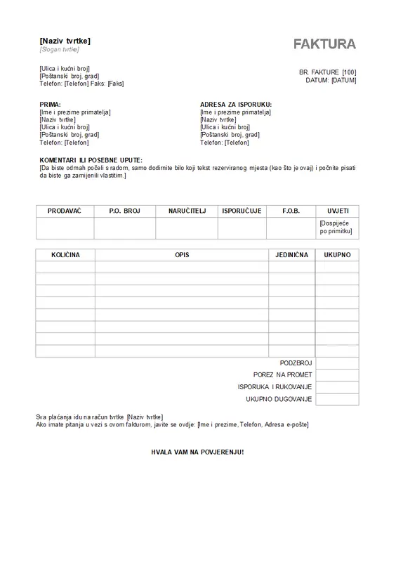 Faktura modern-simple