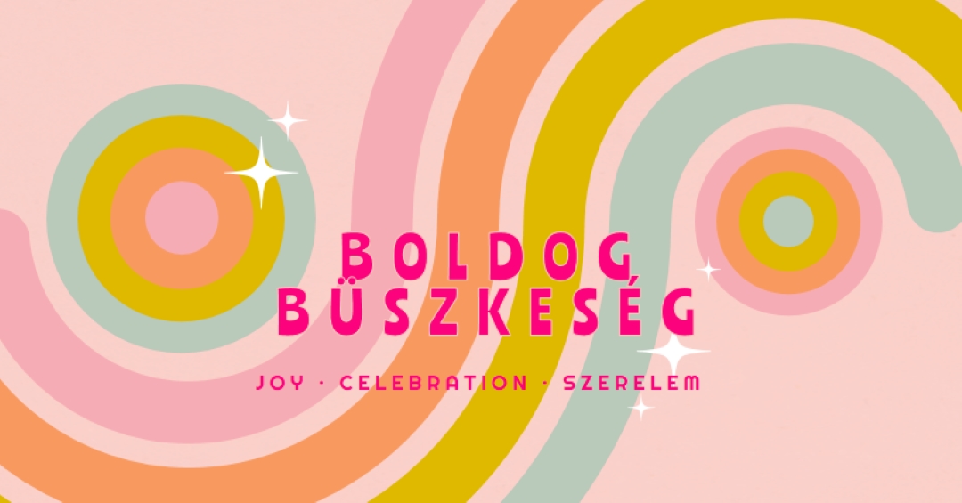 Öröm, ünneplés, szeretet pink vintage-retro