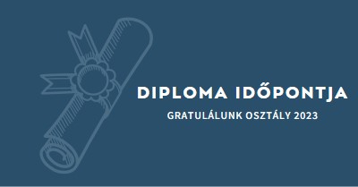 Az Ön diplomája blue modern-simple