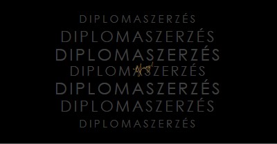 Yay diplomaosztóra black modern-simple