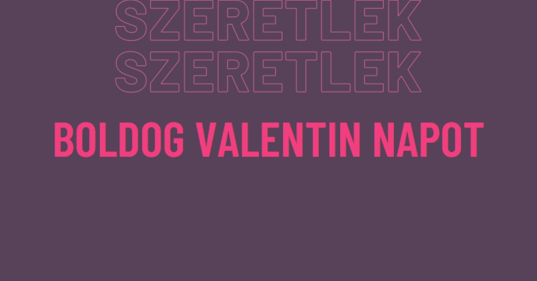 Szeretlek, valentin purple modern-bold