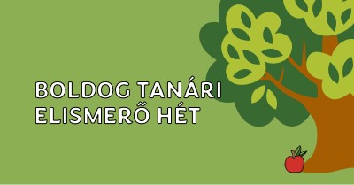 Boldog tanári elismerő hét green whimsical-color-block