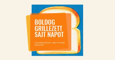 Boldog grillezett sajt napot orange modern-bold