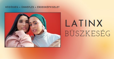 A latinx közösség megünneplése red modern-bold