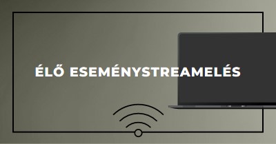 Élő eseménystreamelés gray modern-bold