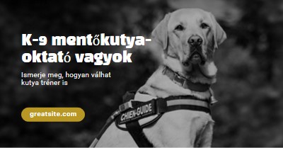 Mentőkutya-oktató vagyok black modern-simple