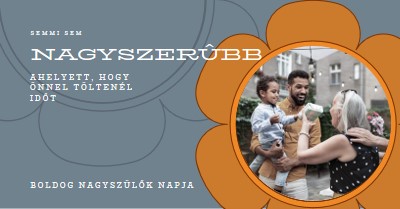 Nagyszülők ünnepe gray vintage-retro