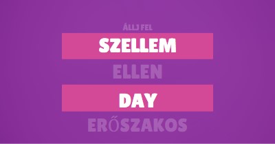 Állj fel a megfélemlítés ellen purple modern-bold