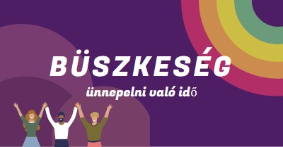 Büszkeség ünnepe purple modern-bold