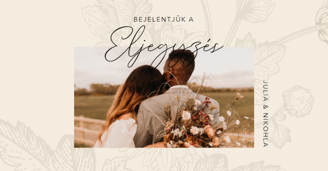Előjegyzés bejelentése white vintage-botanical