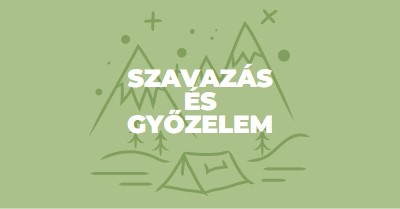 Szavazás és győzelem green whimsical-line