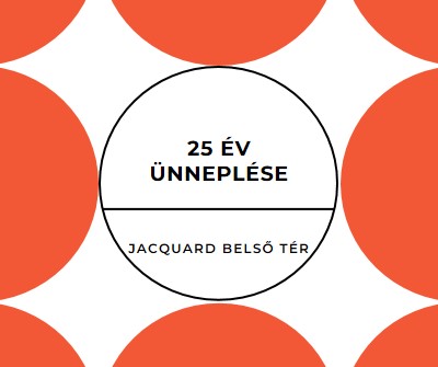 25 év ünneplése orange modern-geometric-&-linear