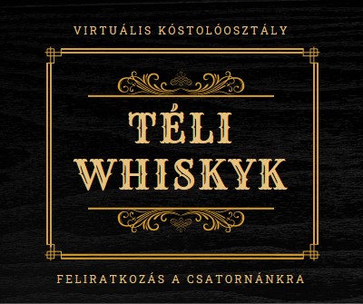 Téli whiskyk black vintage-retro