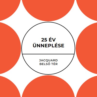 25 év ünneplése orange modern-geometric-&-linear