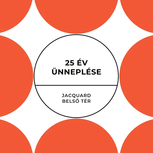25 év ünneplése orange modern-geometric-&-linear