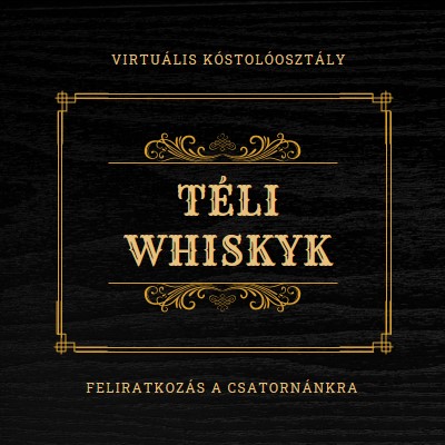 Téli whiskyk black vintage-retro