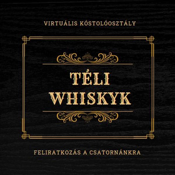 Téli whiskyk black vintage-retro