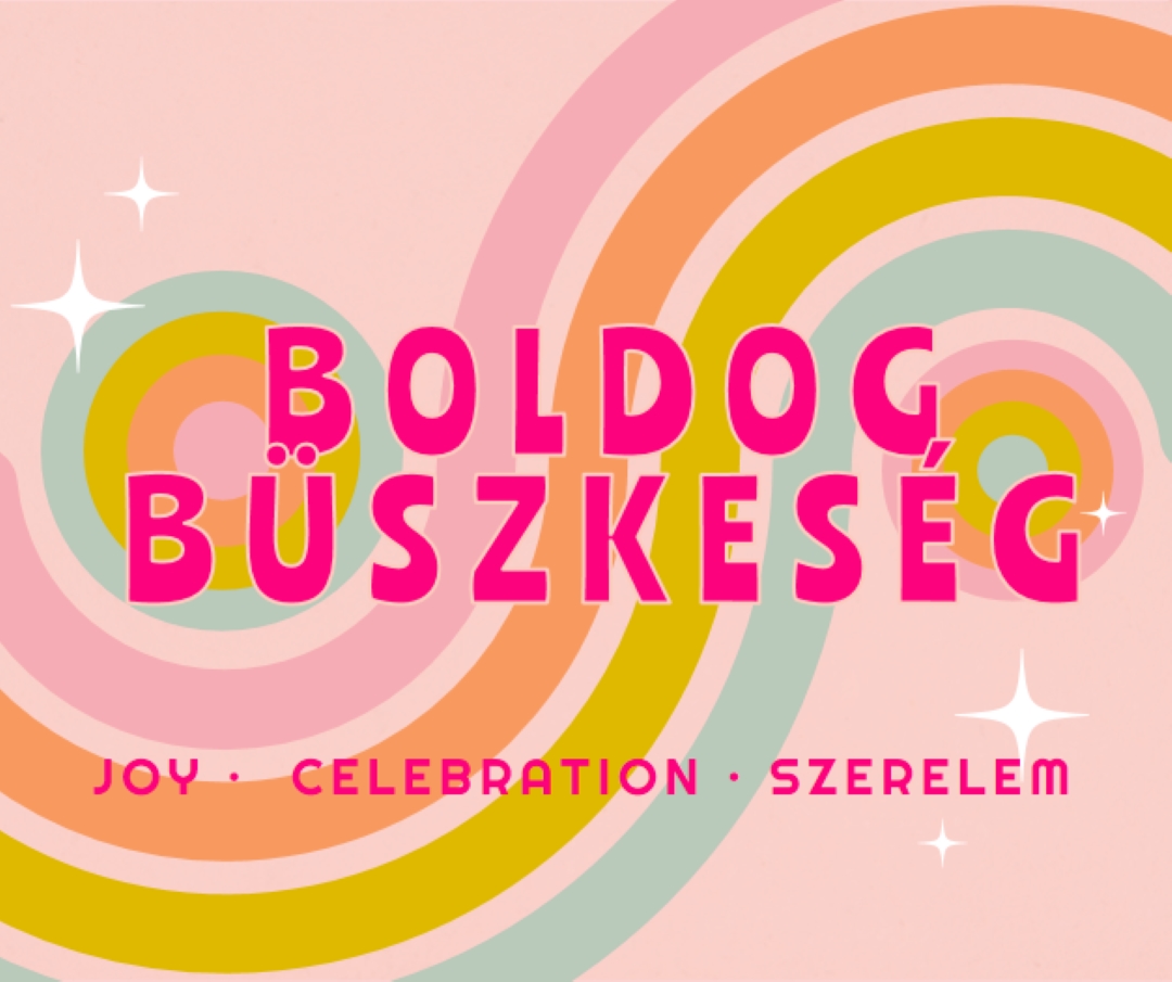 Öröm, ünneplés, szeretet pink vintage-retro