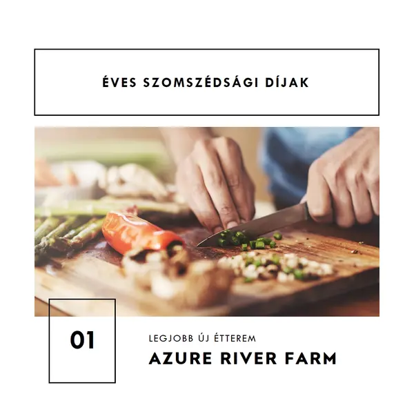 Éves szomszédsági díjak white modern-simple
