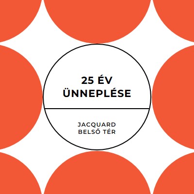 25 év ünneplése orange modern-geometric-&-linear