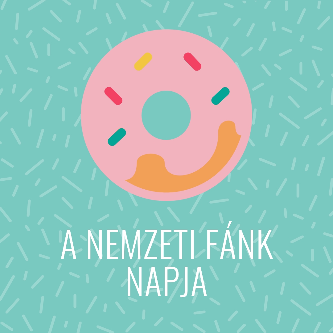 Yum, ez a nemzeti fánk napja blue modern-simple