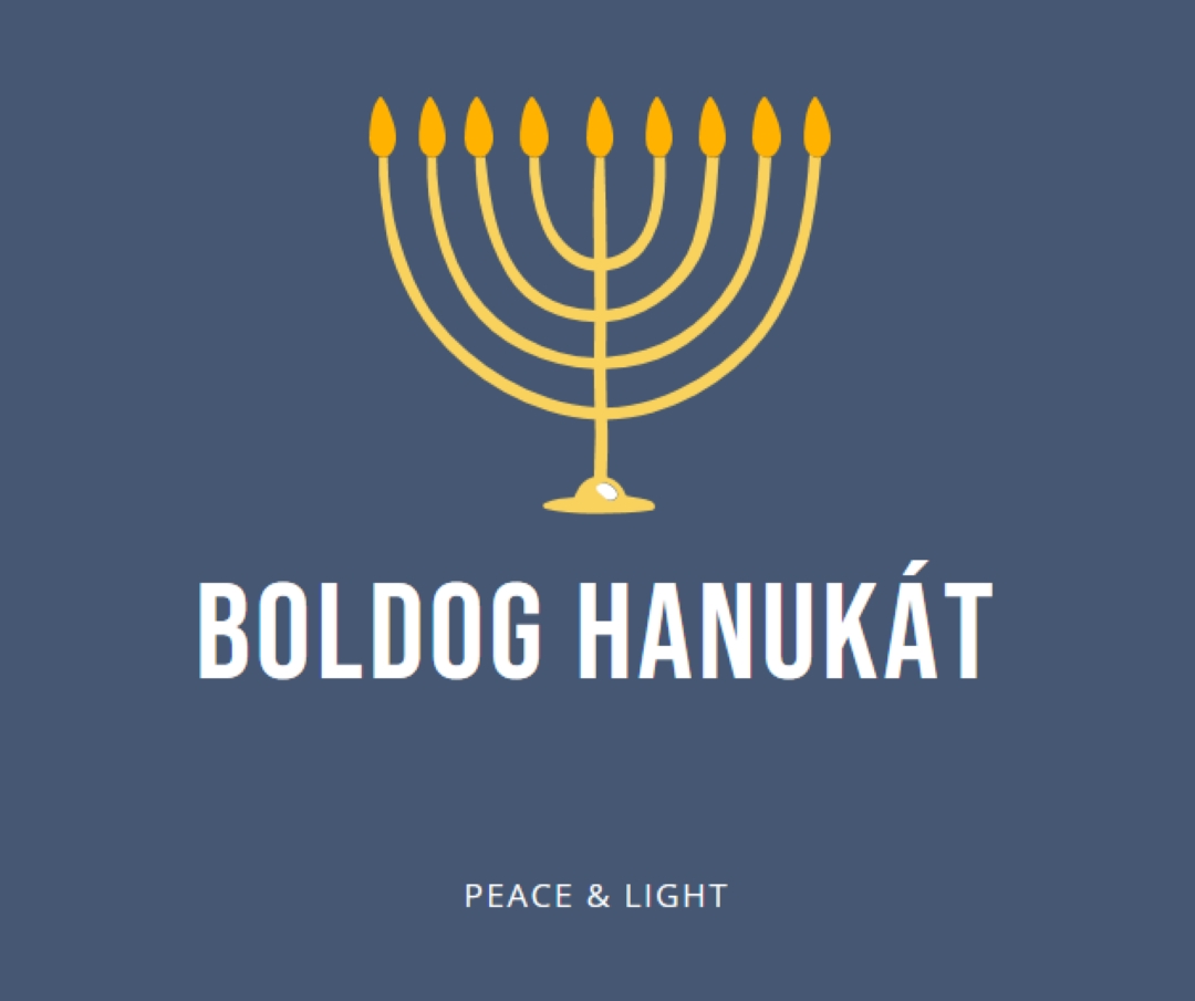 Hanuka Sameach blue modern-simple