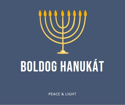 Hanuka Sameach blue modern-simple