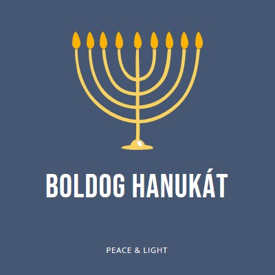 Hanuka Sameach blue modern-simple