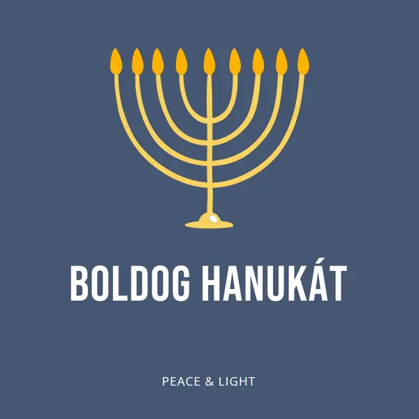 Hanuka Sameach blue modern-simple