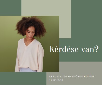 Kérdése van? green modern-simple