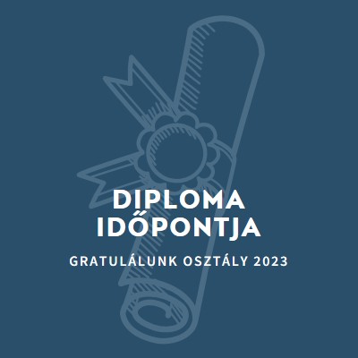 Az Ön diplomája blue modern-simple