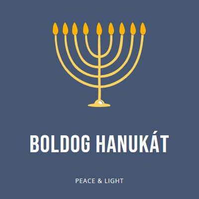 Hanuka Sameach blue modern-simple