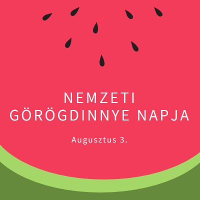 Nemzeti görögdinnye napja pink modern-simple