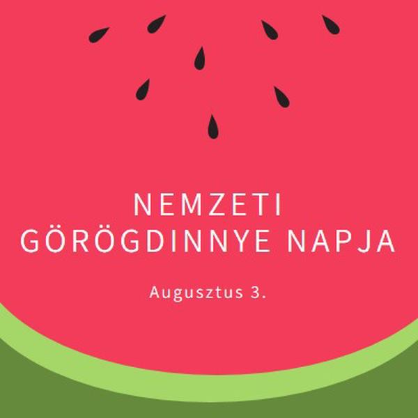 Nemzeti görögdinnye napja pink modern-simple