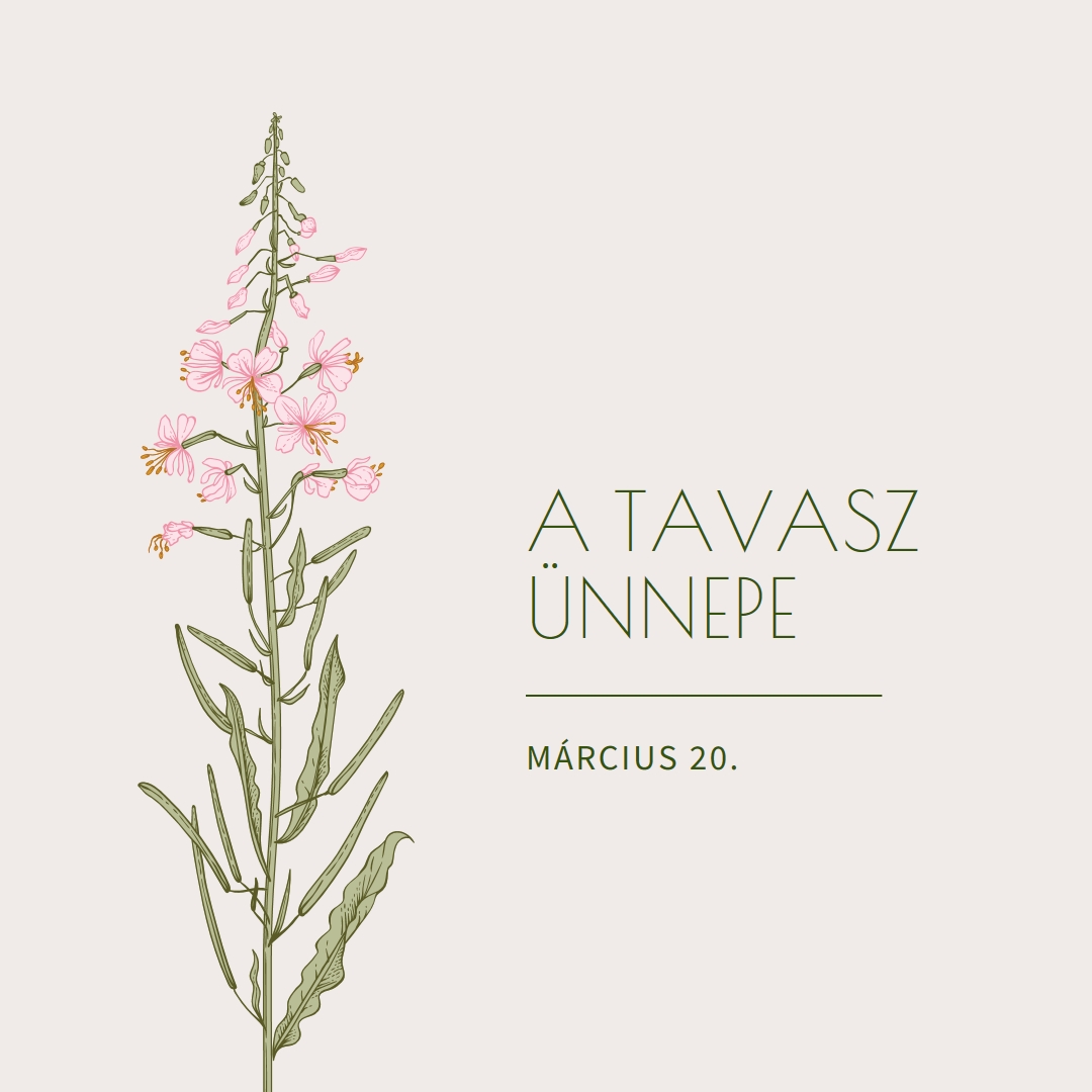 A tavasz ünnepe white vintage-botanical