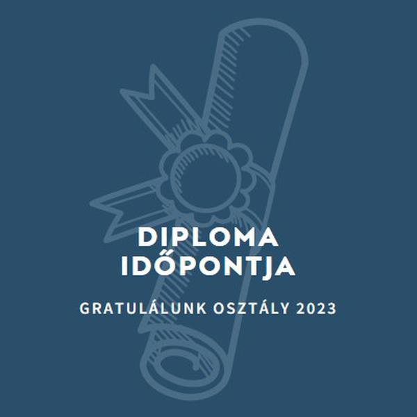 Az Ön diplomája blue modern-simple