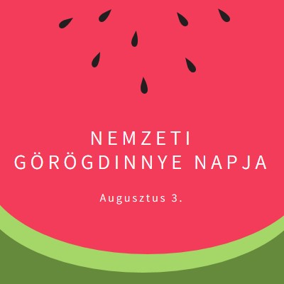 Nemzeti görögdinnye napja pink modern-simple